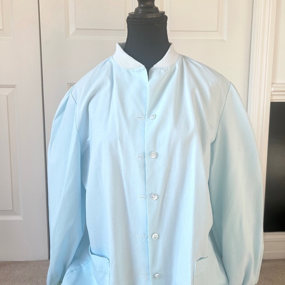 Avida Lab Coat /Warm Up Jacket Size M Light Blue - Picture 1 of 1